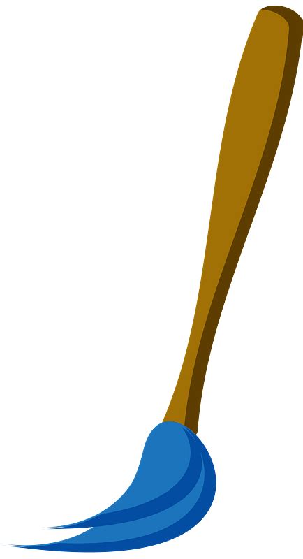 Paintbrush With Blue Bristles Clipart Free Download Transparent Png