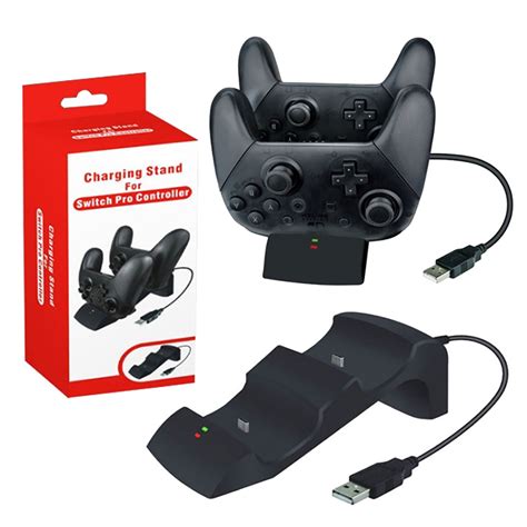 Pro Controller Charger for Nintendo Switch Dual Controller Charger ...