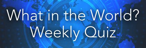 Jun 13, 2021 · weekly current affairs quiz: "What in the World? Weekly Quiz" | Apr 26-May 2, 2021 | TNWAC