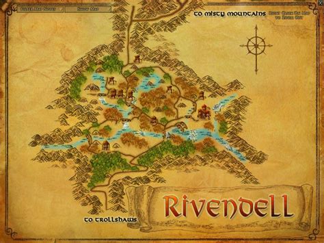 Rivendell Lord Of The Rings The Hobbit Middle Earth Map