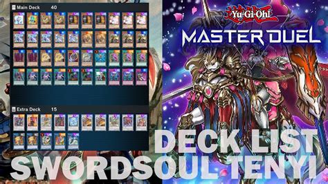 Yugioh Master Duel Swordsoul Tenyi Deck List Meta Deck Tier Youtube