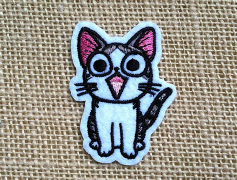 Cute Kitty Cat Iron On Patch For Jackets Kawaii Neko Cat