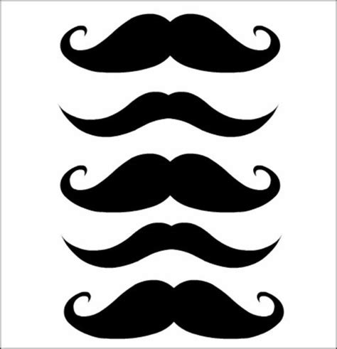 Free Moustache Printables Print Punch A Hole In Them And Slide Onto