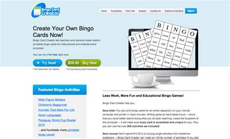 Bingo Card Creator Edshelf