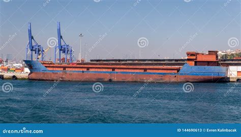 Cargo Ship In Port Editorial Stock Photo Image Of Freighter 144690613