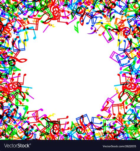 Music Notes Border Frame Royalty Free Vector Image