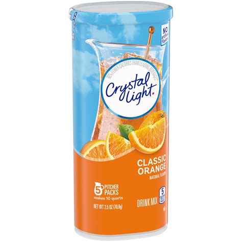 Crystal Light Classic Orange Powdered Drink Mix Caffeine Free 25 Oz