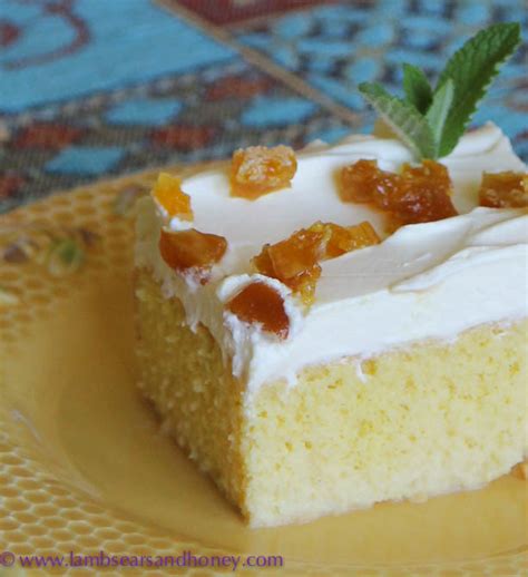 The cake is ridiculously moist, beautifully sweet, perfectly tender, and melts in your mouth. Orange Tres Leches Cake - Lambs' Ears and Honey | A Food ...
