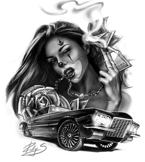 Lowrider Girl Tattoo Drawings Hot Sex Picture