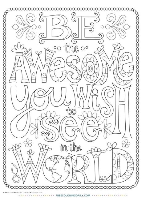 You Are Awesome Coloring Page Coloring Pages