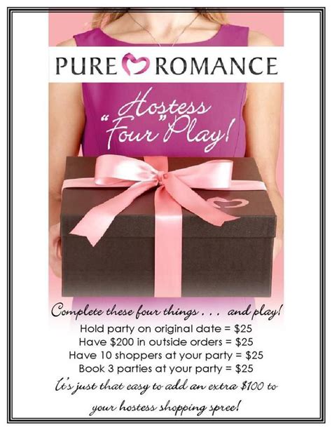 Pure Romance Hostess Four Playbook Your Pure Romance By Andrea Party
