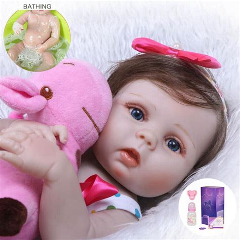 Reborn Baby Dolls Full Body Vinyl Silicone Girl Doll Real Lifelike