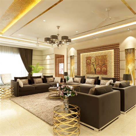 Symmetrical And Linear Style Ceiling By Sdg India Kreatecube