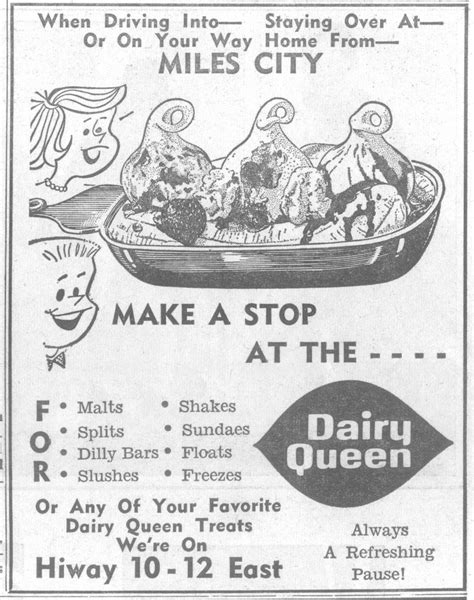 Dairy Queen Ad Miles City This Dairy Queen Ad Appear Flickr