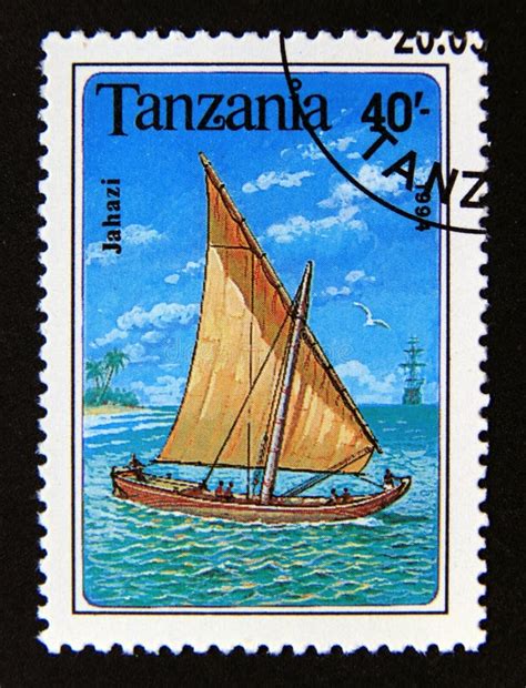 Postage Stamp Tanzania 1995 Jahazi Sailing Ship Editorial Stock Image