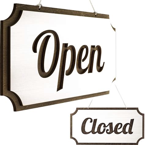 Buy Rustic Wooden Open Closed Sign Double Sided Open Sign Vintage