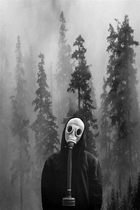 Scary Gas Mask White And Black Gas Mask Art Dark Photography Creepy