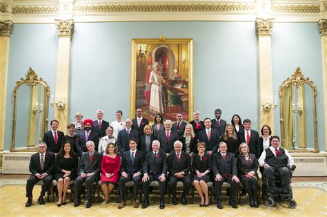 The cabinet of canada has had 21 visible minorities appointed members. Here Are All the Women in Justin Trudeau's New Cabinet | Time