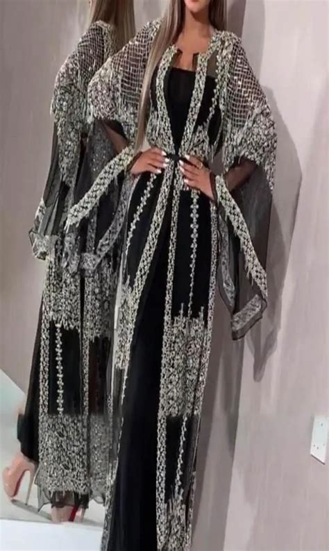 abaya dubai muslim dress luxury high class sequins embroidery lace ramadan kaftan islam kimono