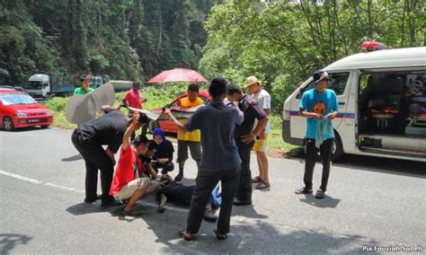 Anti Bauxite Walkers Aid Motorcyclist Involved In Crash