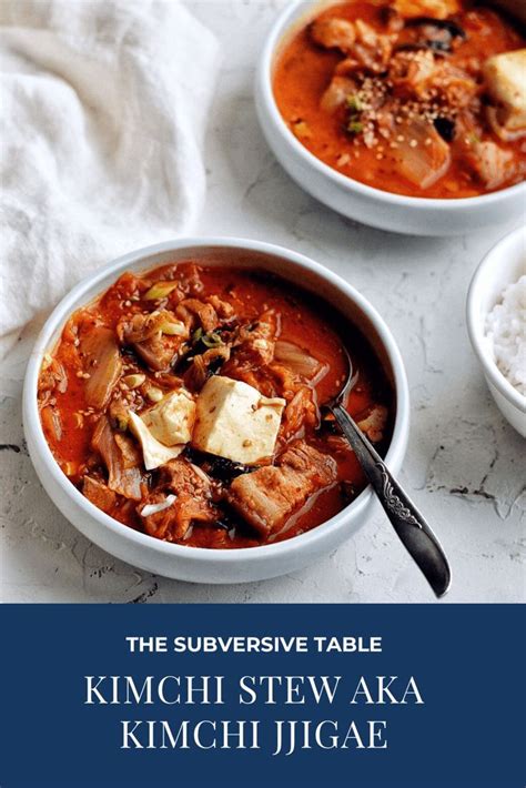 Maybe you would like to learn more about one of these? Kimchi Stew aka Kimchi Jjigae | Recipe | Kimchi stew ...