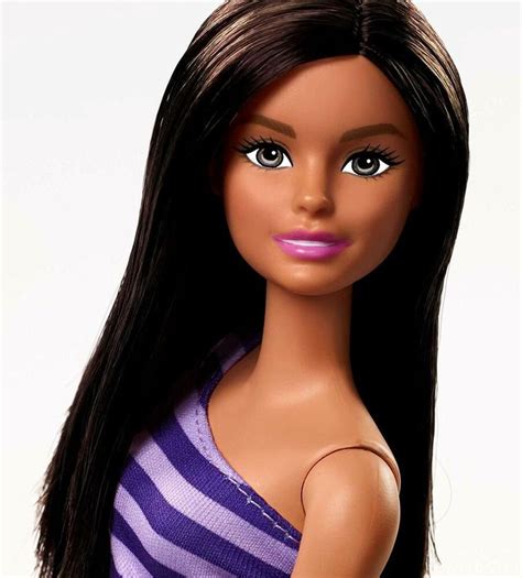 Barbie Basic African American Doll Long Brown Hair Brand New Hair