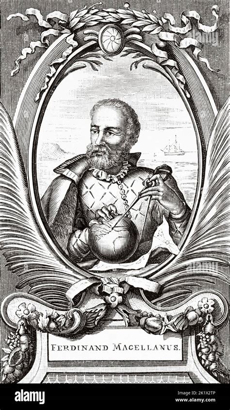 Portrait Of Ferdinand Magellan 1480 1521 Portuguese Explorer And A