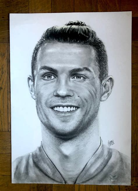 Portrait Drawing Cristiano Ronaldo 42cmx30cm Etsy