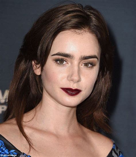 Lily Collins Nails Gothic Glamour In Drop Hem Dress Lily Collins