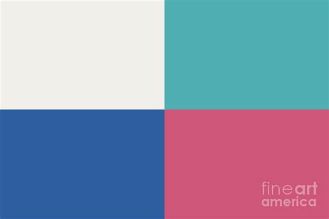 Off White Aqua Blue Pink Geometric Minimal Design 2021 Color Of The Year Accent Shades Digital