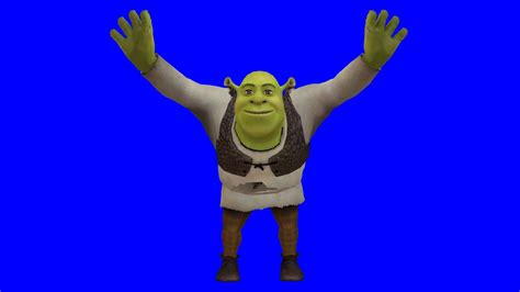 Mmd Shrek Is Full Of Jubilation On A Blue Screen Youtube