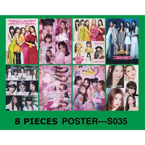 Le Sserafim 8 Pieces Posters A3 Size Shopee Philippines