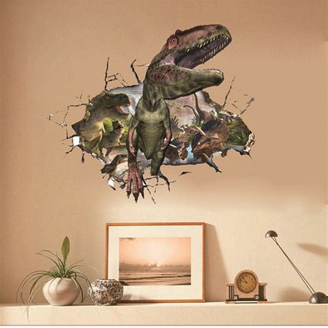 Admire 3d Dinosaurs In Their World For Kids Room Sticker 100 X 79 Cms