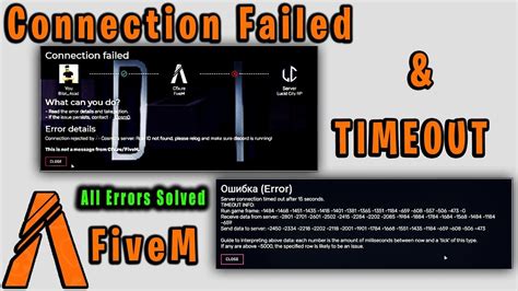 How To Fix Fivem Connection Error Timeout Error Fivem Encountered An Error Fivem Crashing