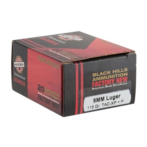 Black Hills Ammunition 9mm Luger P 115gr Tac Xp Ammo
