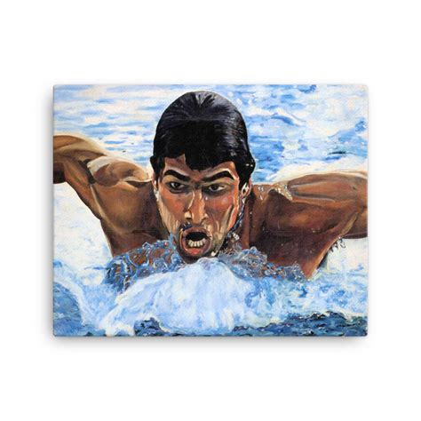 Olympic Swimmer Canvas Art Print Joe Wilder Md