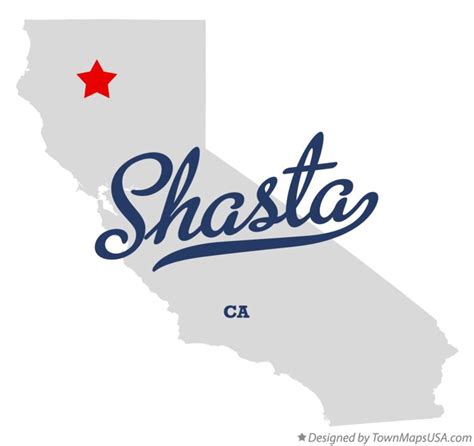 Map Of Shasta Ca California