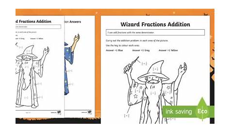 Wizard Fraction Addition Activity (teacher made)