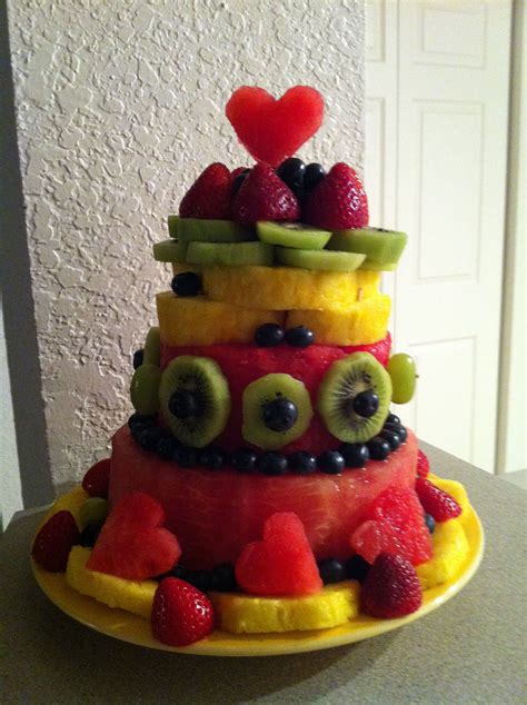 Pin By Marie Wade Mahon On Watermelon Baskets Fruit Birthday Cake Cupcake Cakes Cute Cakes