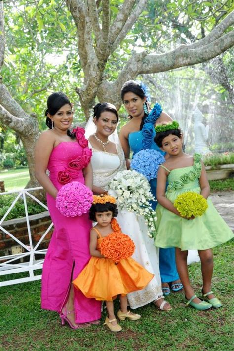 Srilanka Bridesmaid Dresses And Flower Girl Dresses ~ Sri Lankan Wedding Photo