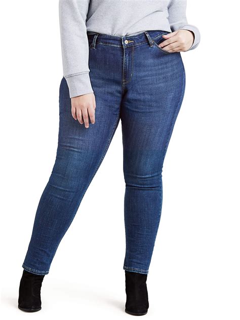Levis Womens Plus Size 711 Stretch Mid Rise Skinny Jeans