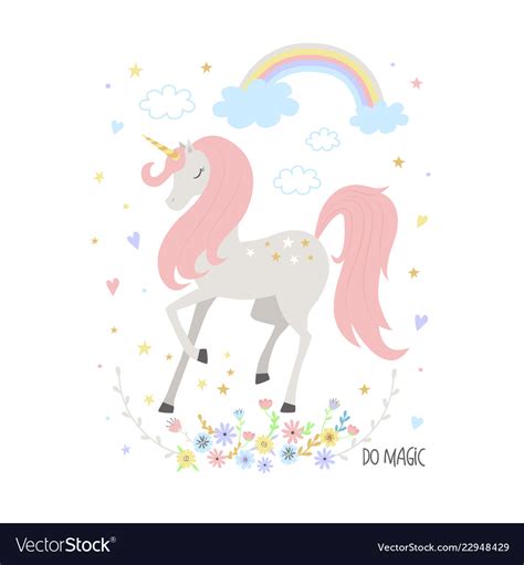 Unicorn Cute For Kids Royalty Free Vector Image