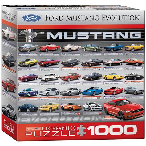 Ford Mustang Evolution 50th Anniversary 1000 Piece Puzzle Small Box
