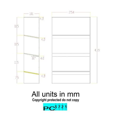 1 High Gloss Clear Acrylic Display Case With 3 Tilted Shelves Db093 Cab4t