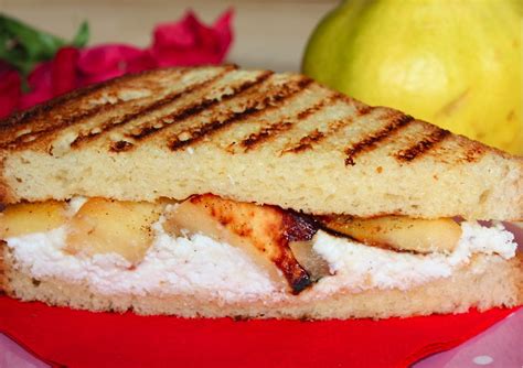 Grilled Brioche Sandwich With Ricotta Honey And