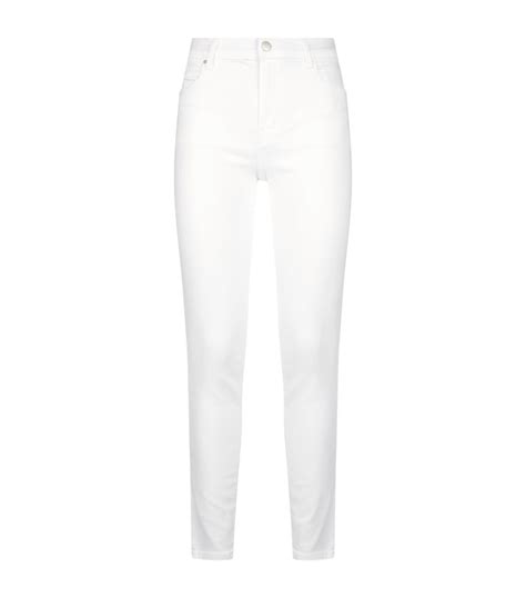 J Brand White Maria High Rise Skinny Jeans Harrods UK
