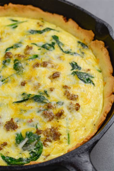 Sausage And Spinach Quiche Low Carb Keto Options Maebells