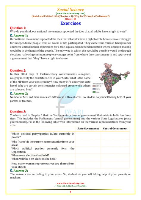 NCERT Solutions For Class 8 Social Science Civics Chapter 3 For 2019 20