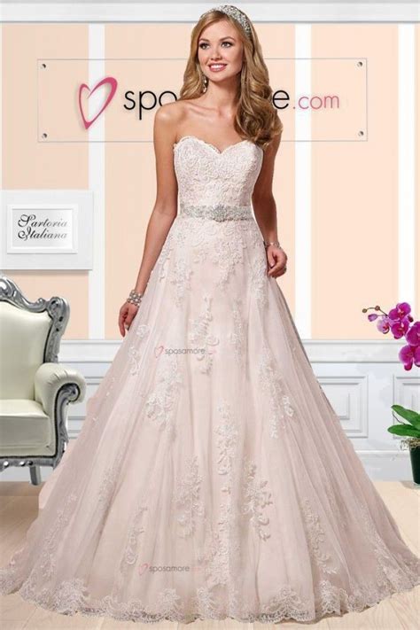 Vestito in popeline bianco con spalline e fantasia a cuori blu navy. NOELIA - VESTITO DA SPOSA PRINCIPESSA IN PIZZO E TULLE ...