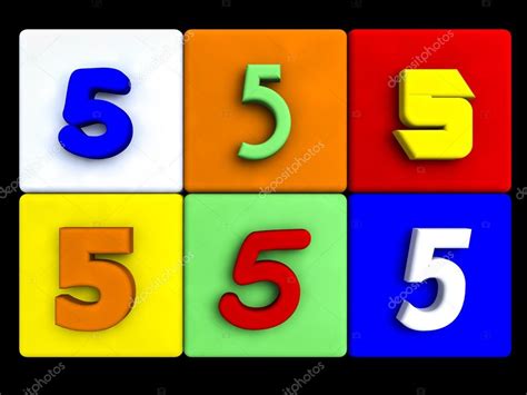 Fotos De Varios Números 5 En Cubos De Colores Imagen De © Fcw5 69845019